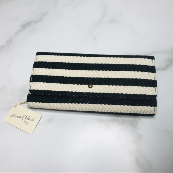 Universal Thread Handbags - Universal Thread Black & White Striped Wallet